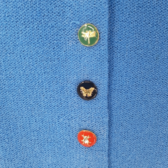 Steve Fabrikant VINTAGE blue wool blend dress md - Picture 4 of 8